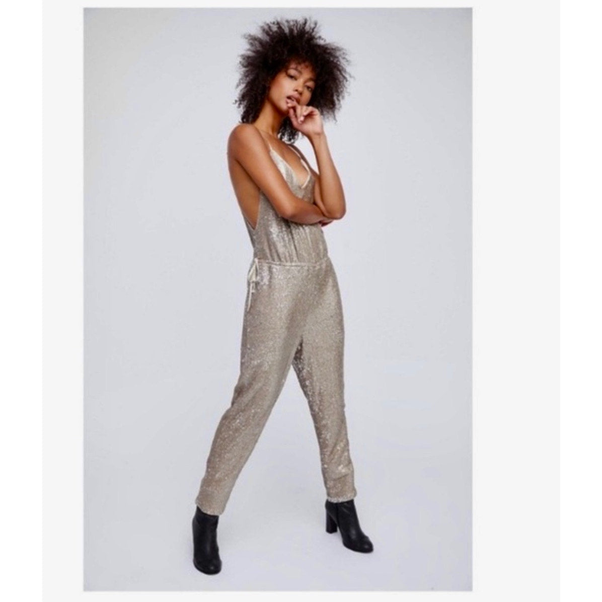 Free People Sequin Jumpsuit Size XS