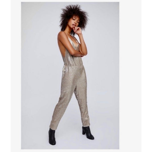 Free People Sequin Jumpsuit Size XS