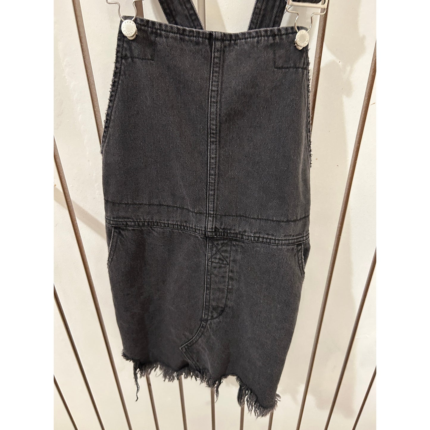 Free People Skirt Denim Overalls Sz 6