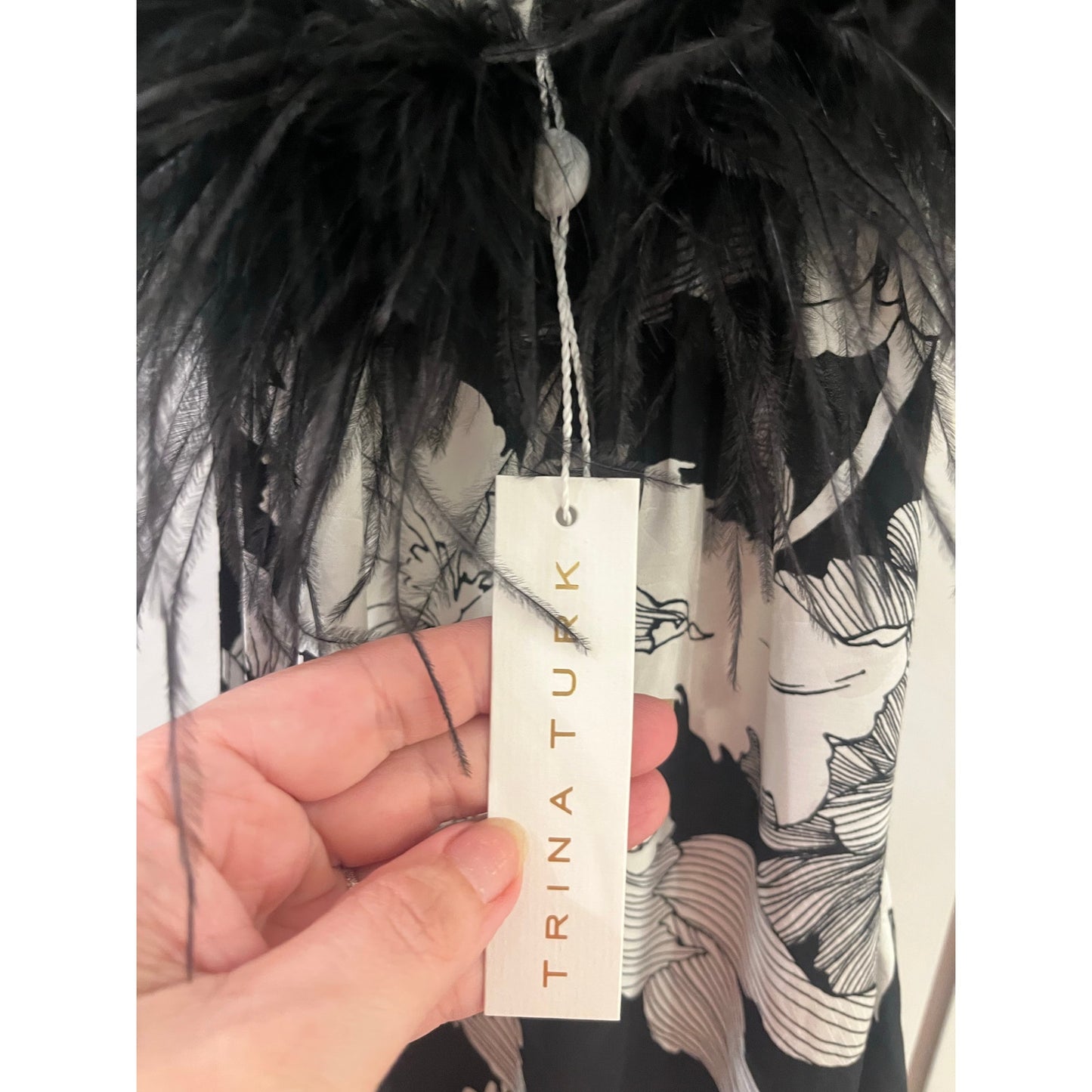 Trina Turk Blouse with Feathers