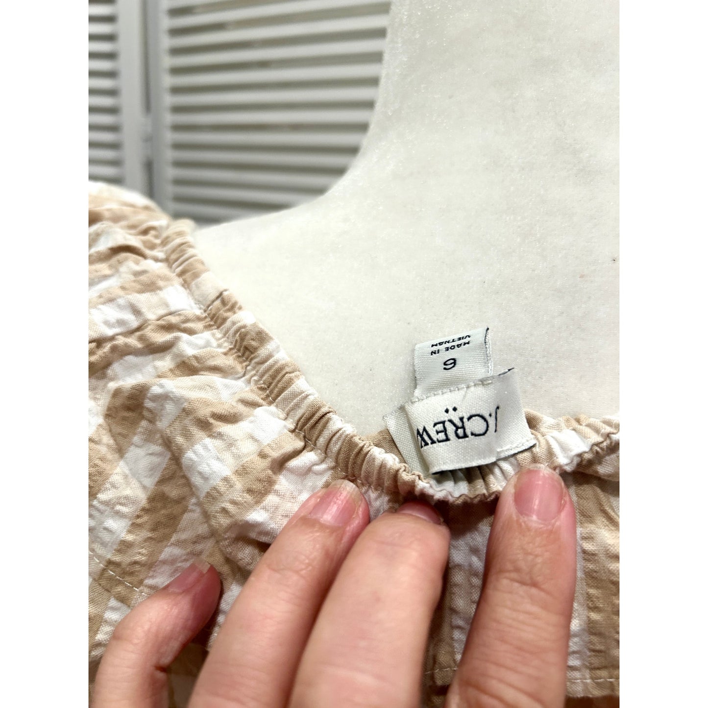 J Crew Seersucker Dress Size 6 NWT