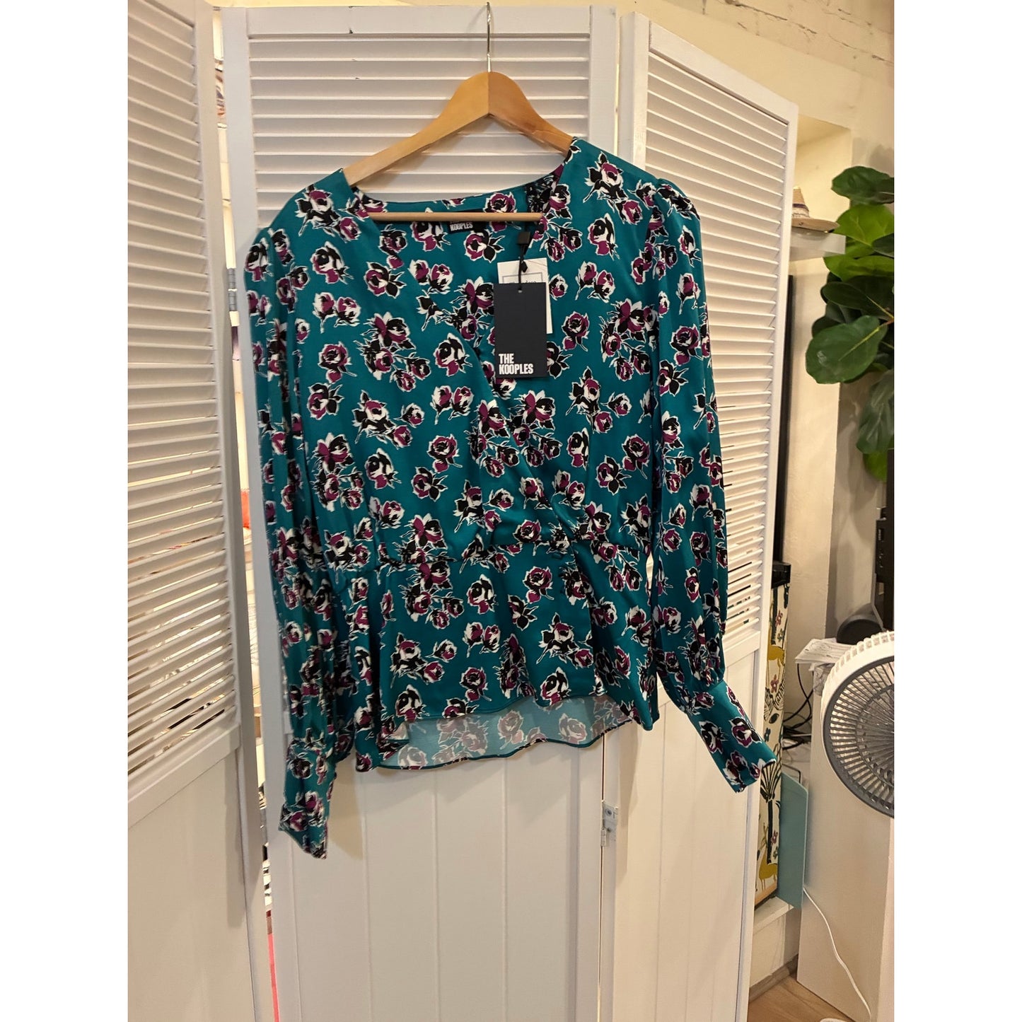 The Kooples Blue Floral Blouse Size 3