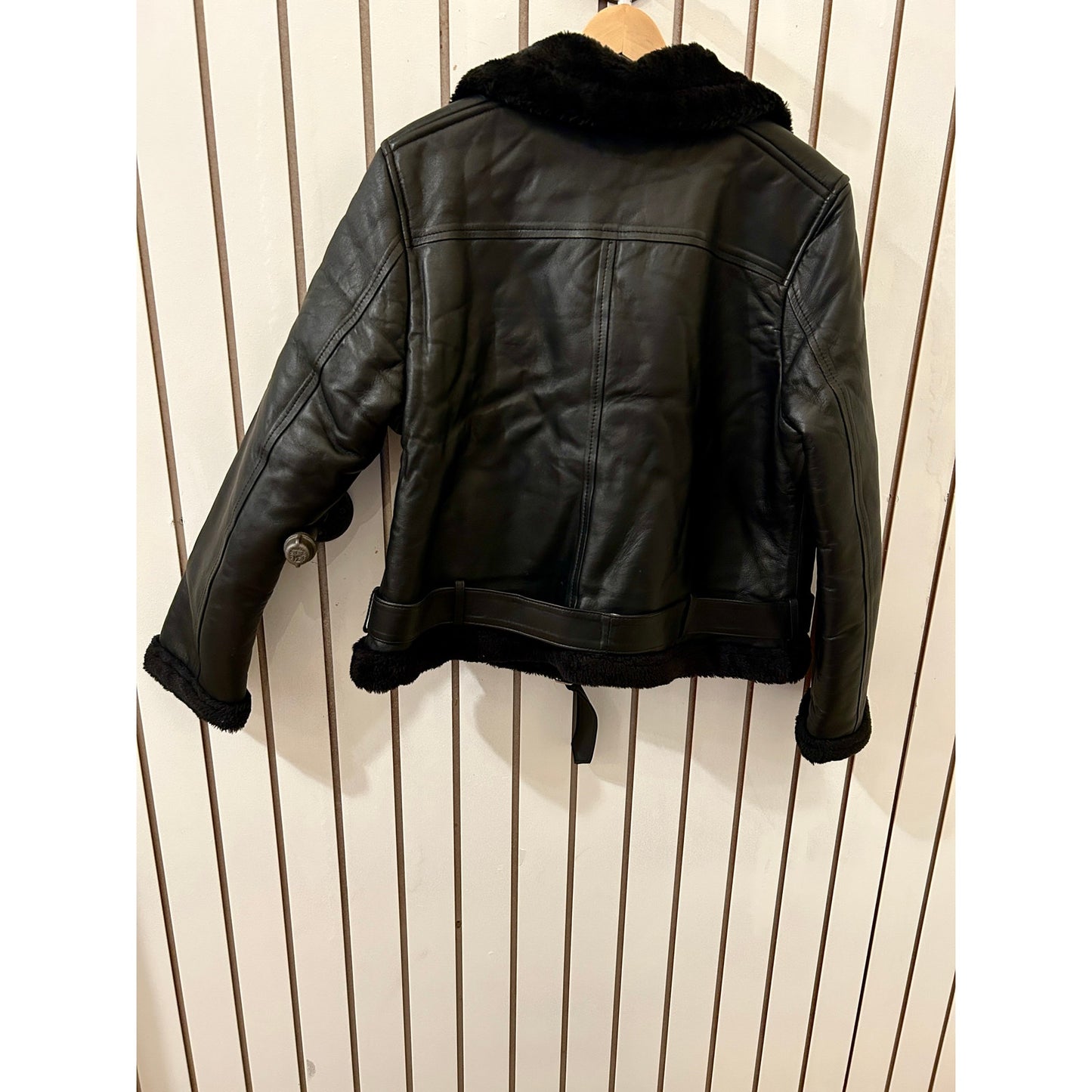 Genuine Decrum Leather Shearling Women’s Jacket Size XXL
