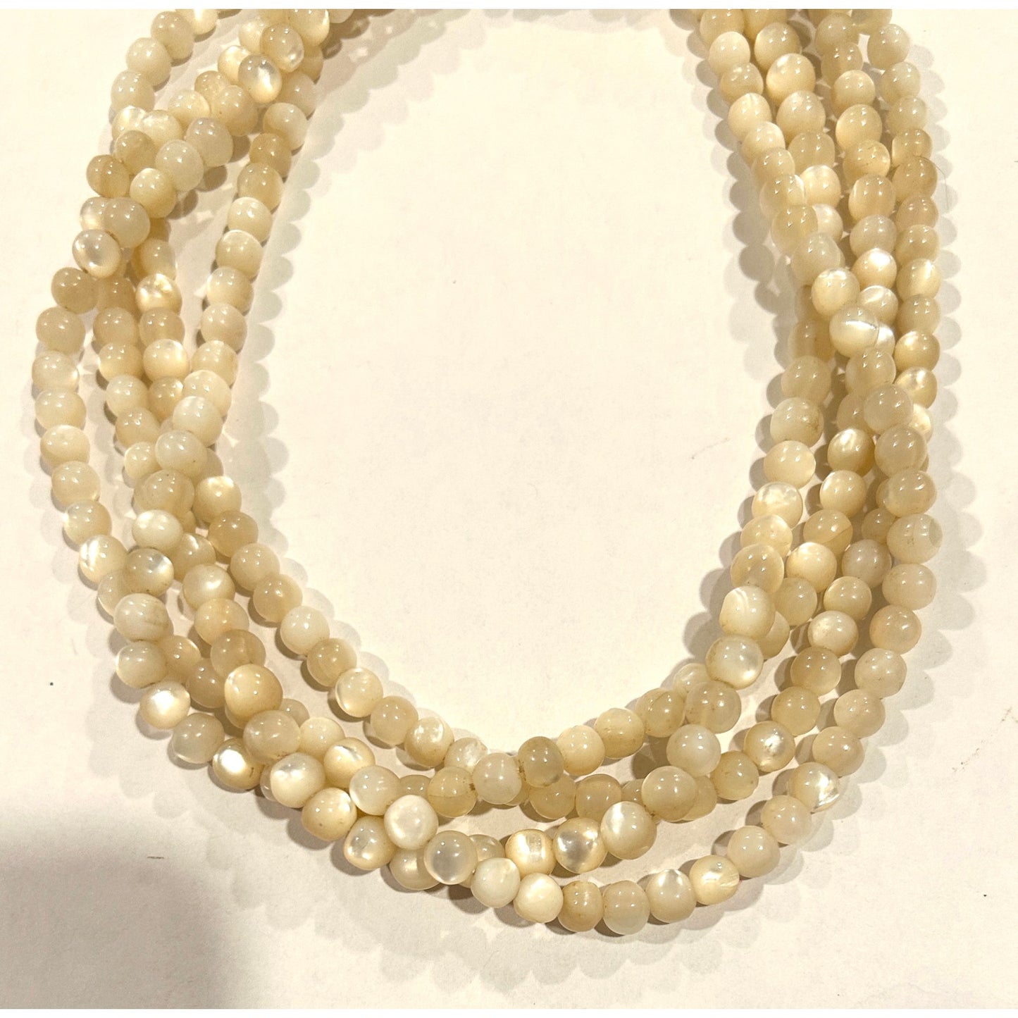 CINER Four Strand Pearl Necklace with Gold Clasp