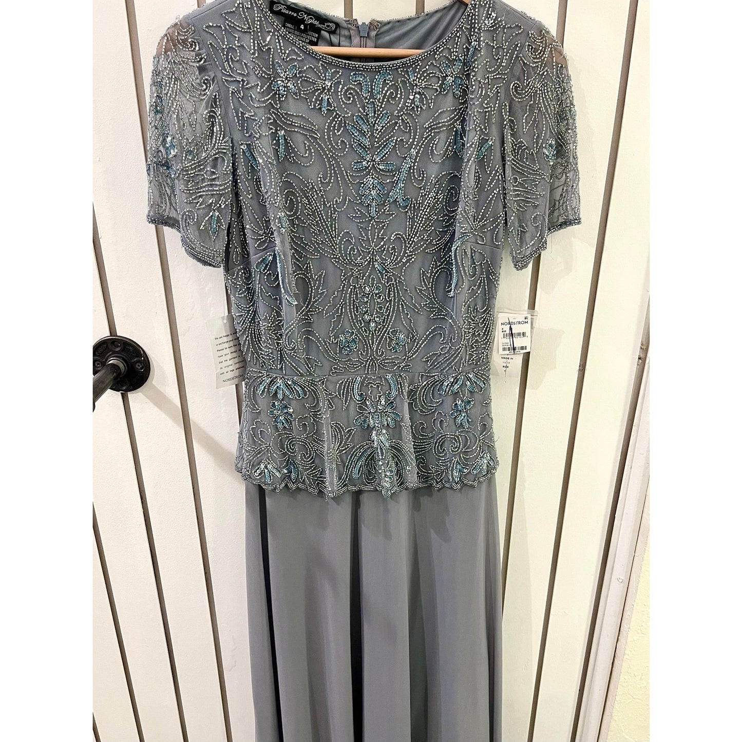 Pissaro Nights Dress Grey NWT