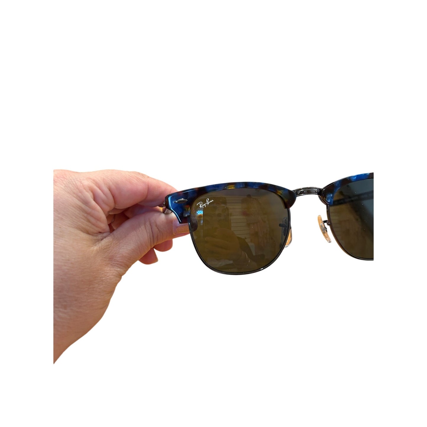 Ray-Ban Clubmaster Sunglasses in Fleck Blue Green Lenses Brand New
