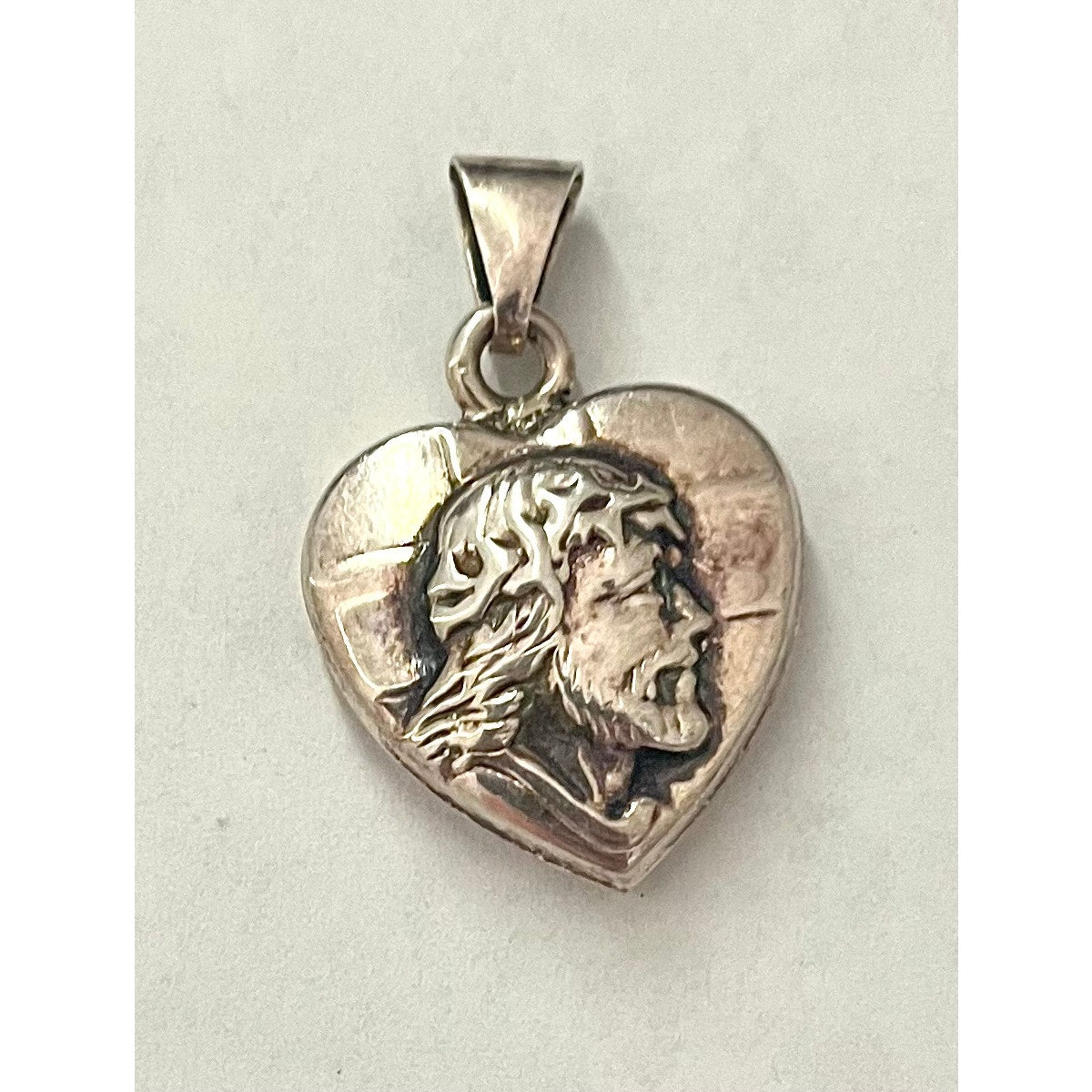 Sterling Silver Jesus Heart