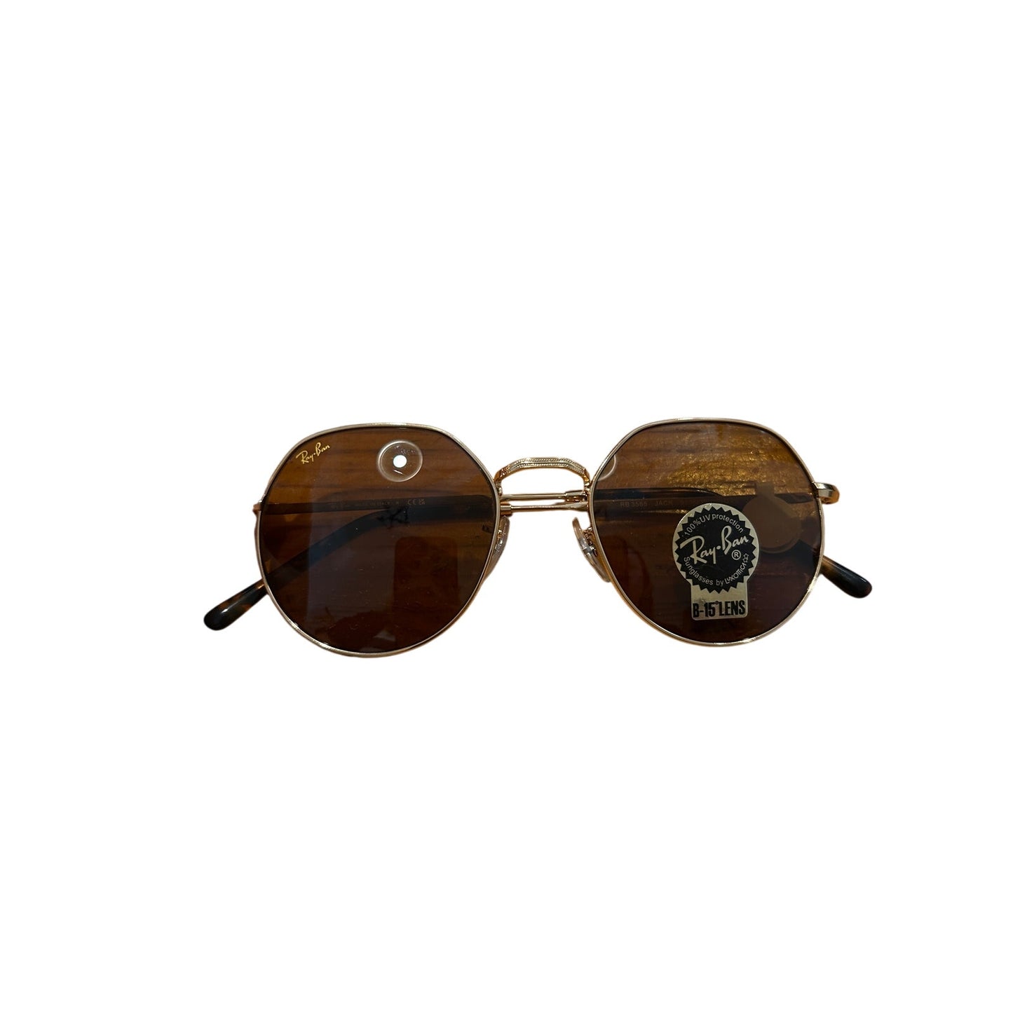 Ray-Ban Jack Sunglasses Gold Rim Brown Lenses