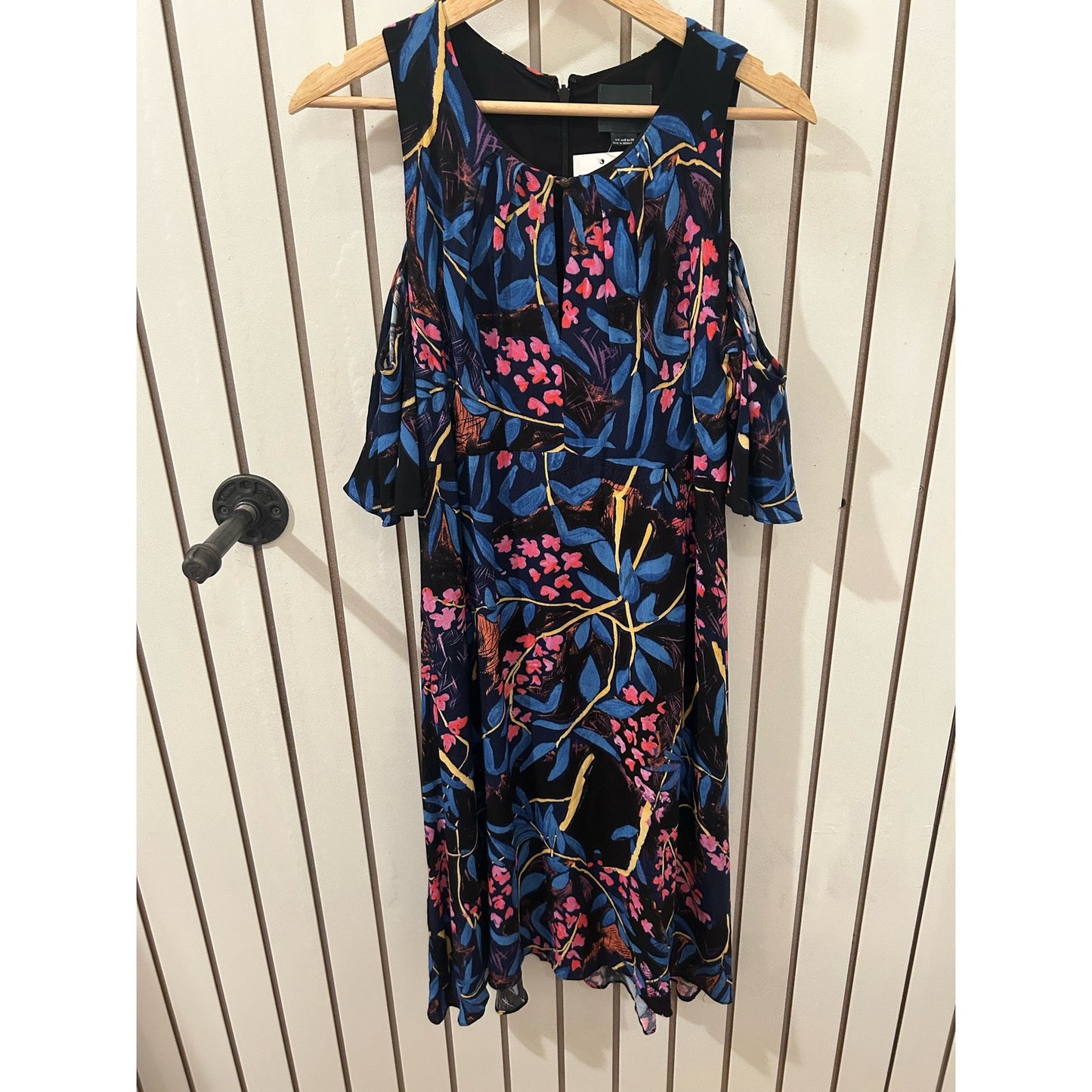 Anthropologie Maeve Elia Short Cold Shoulder Dress Size 4 NWOT