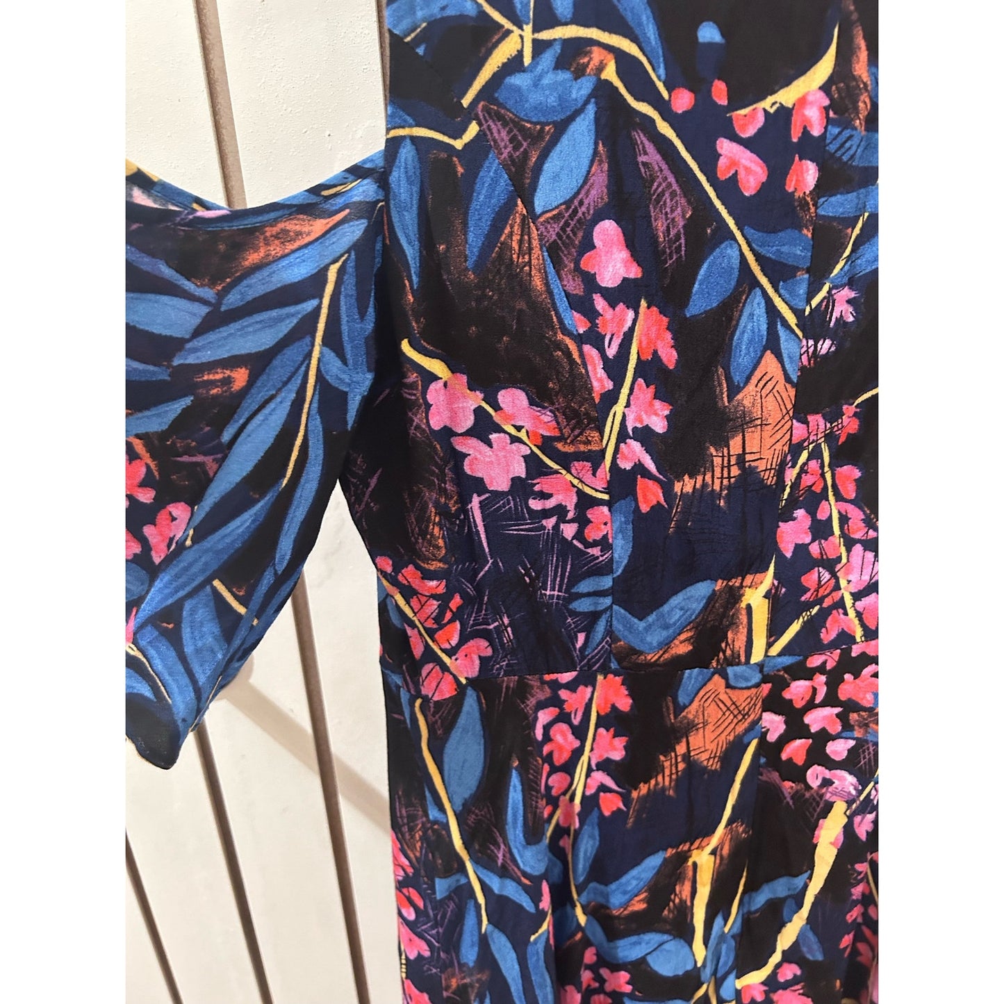 Anthropologie Maeve Elia Short Cold Shoulder Dress Size 4 NWOT