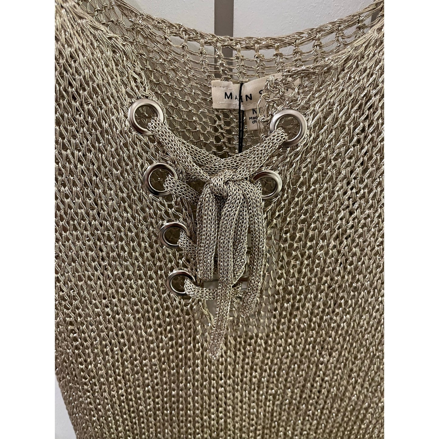 Main Strip Dress Gold Mesh Size S, M and L