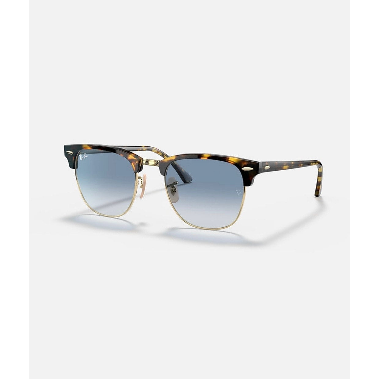 Ray-Ban Clubmaster Sunglasses Clubmaster Fleck Havana Light Blue Lenses New