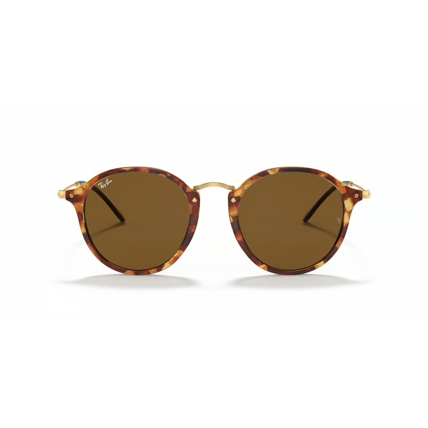 Ray-Ban Round Fleck Sunglasses Brown Lenses Brand New