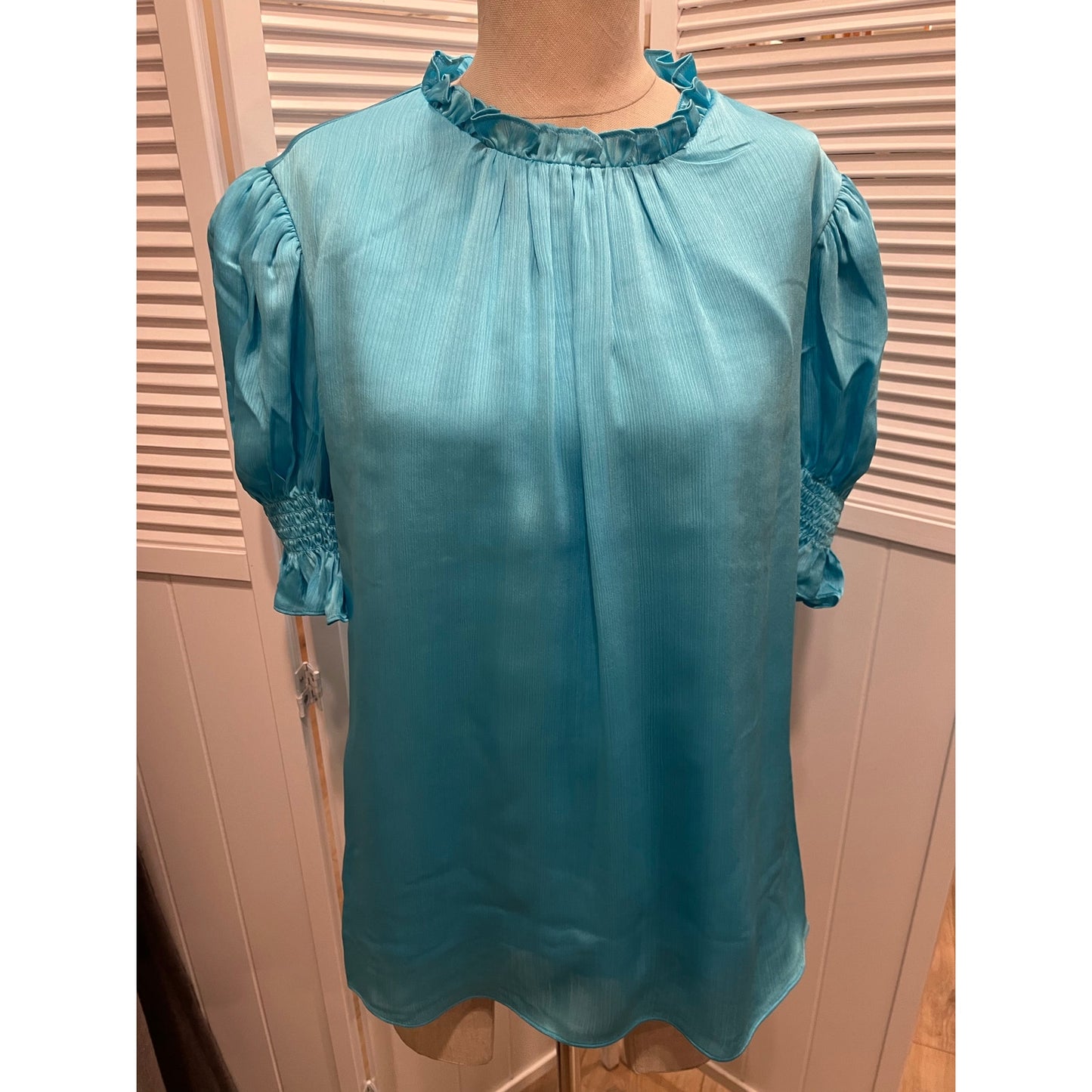 Trina Turk Turquoise Blouse