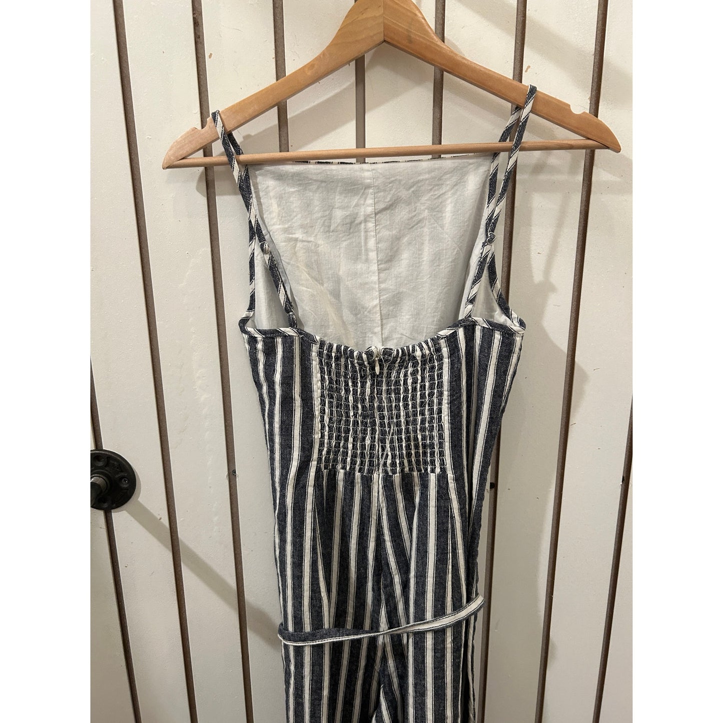 Madewell Denim Pinstripe Jumpsuit Size 8