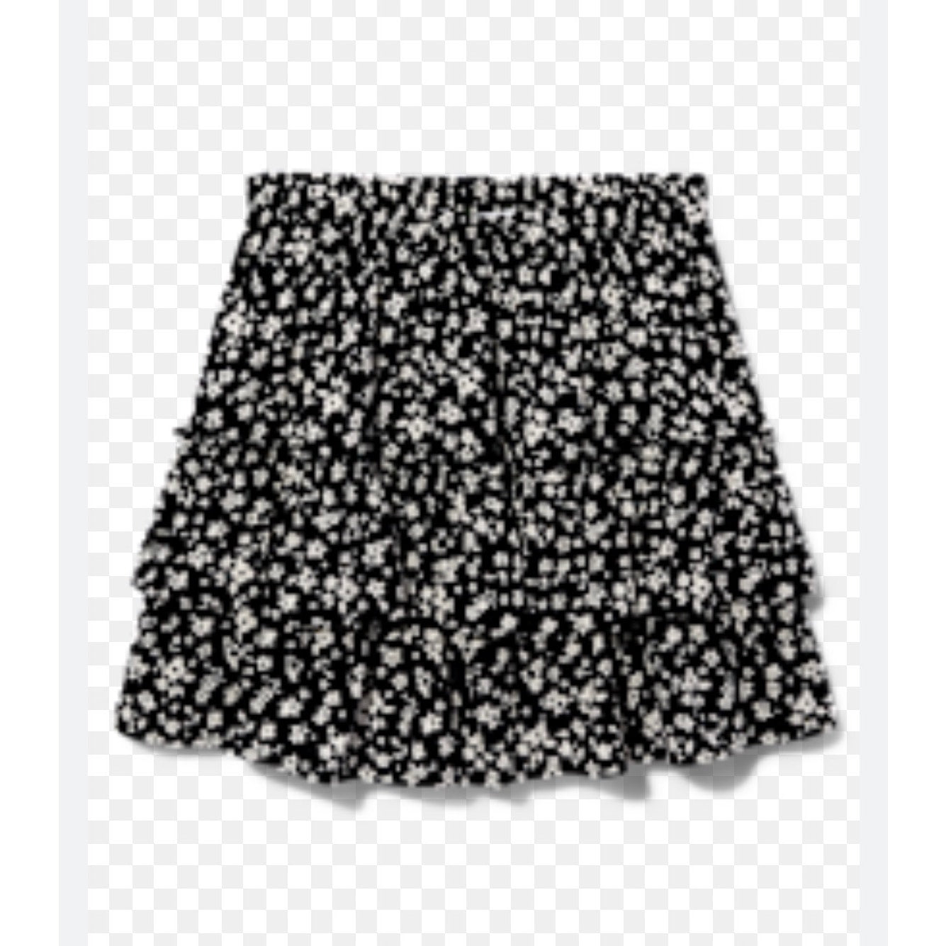The Kooples black and white floral skirt size 2