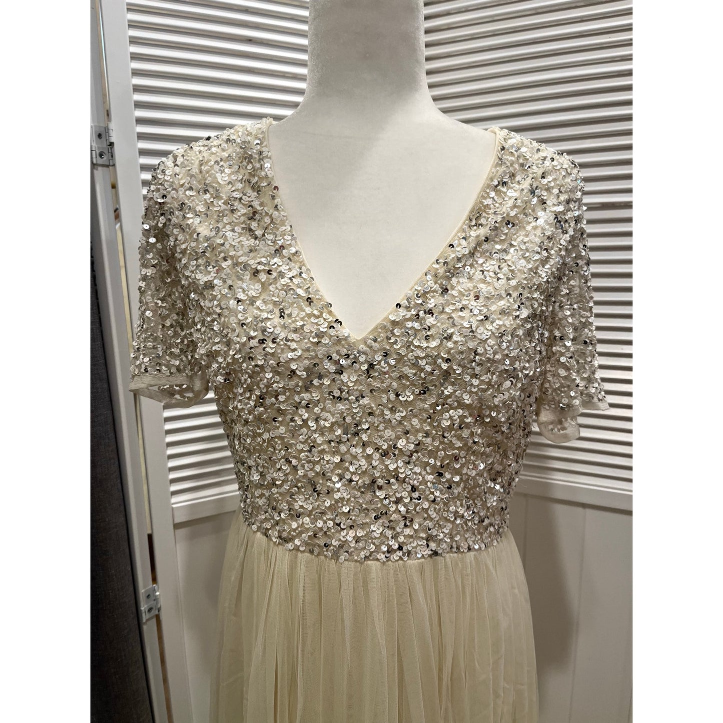 Maya Deluxe Beaded Tulle Dress NWT
