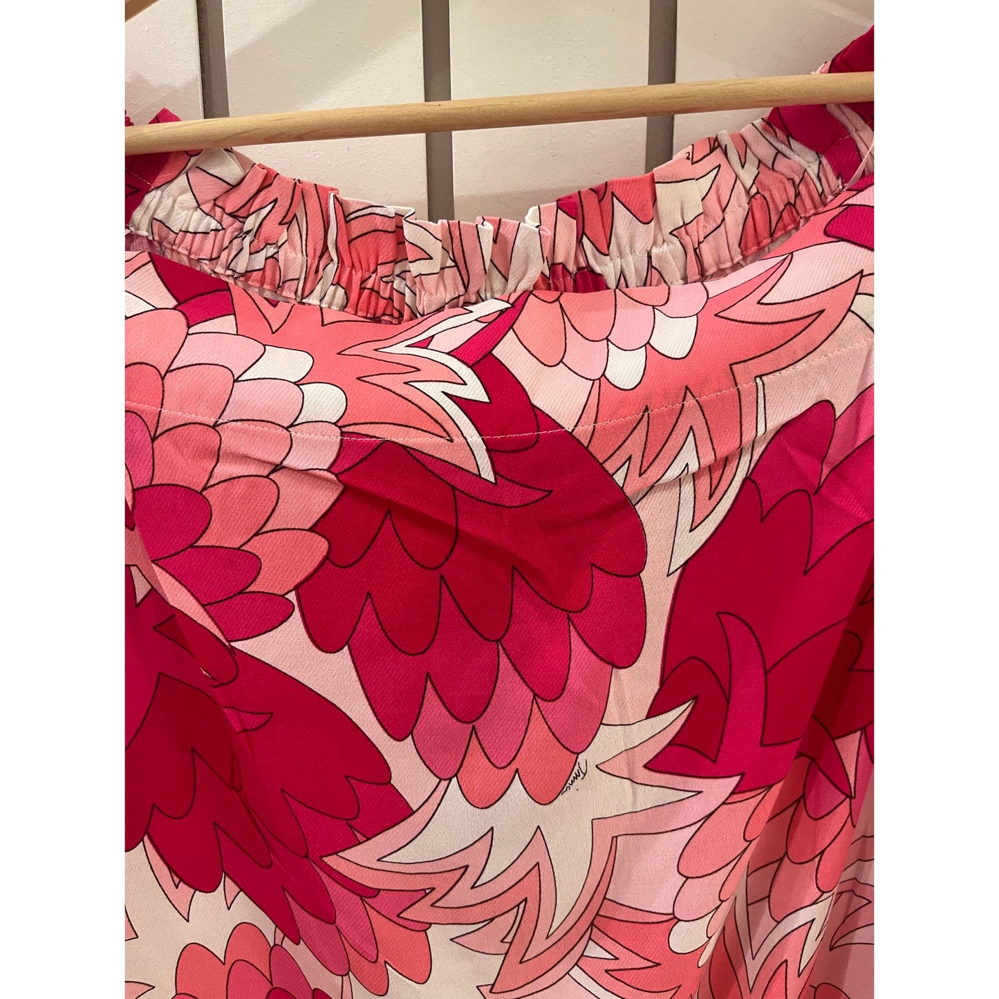 Trina Turk Pink Floral Blouse Off Shoulder NWT