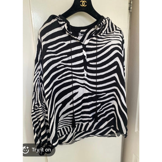 The Kooples Zebra Print Blouse Size Medium