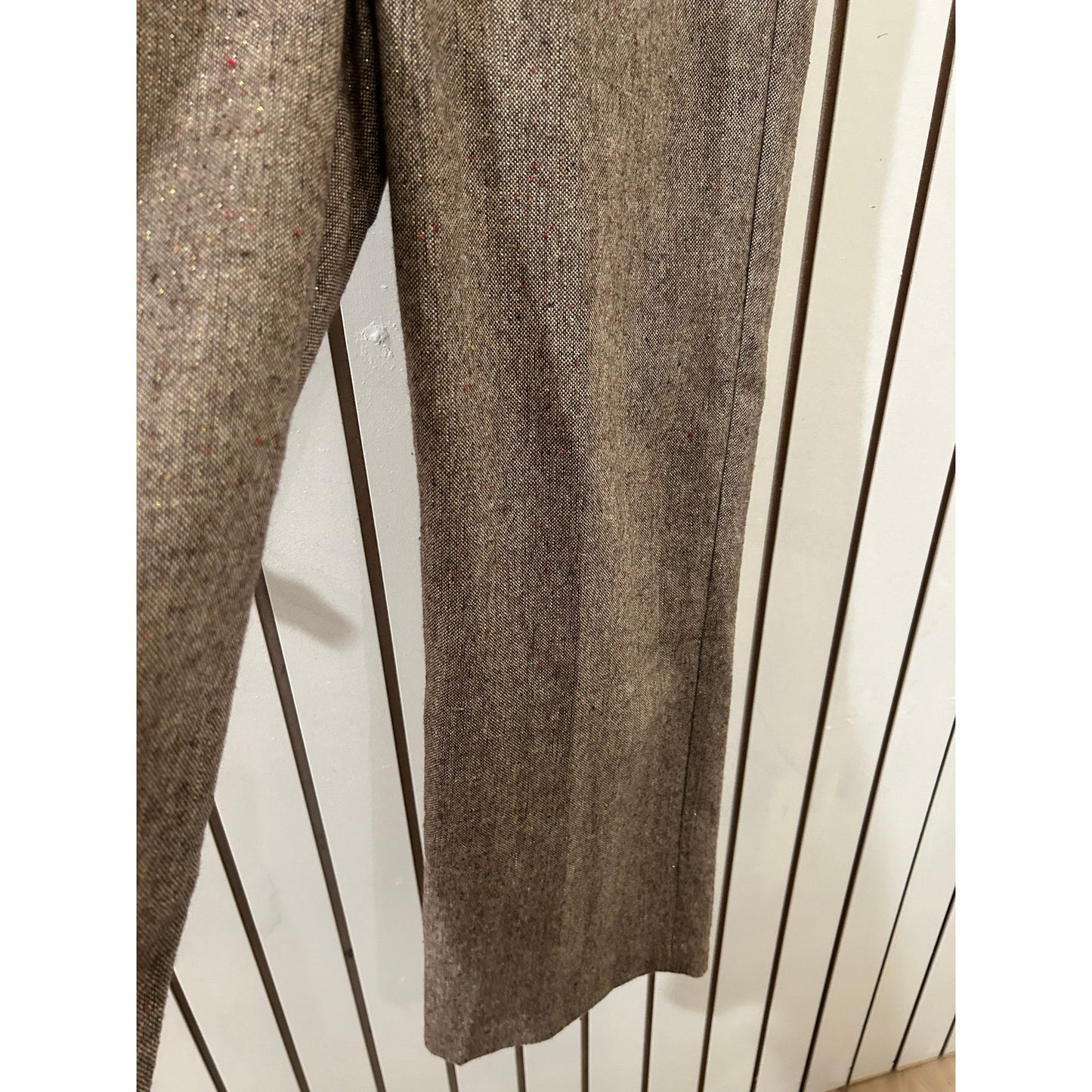 Fidelity Brown Tan Speckled Gold Crop Wide Leg Pants Size 27"