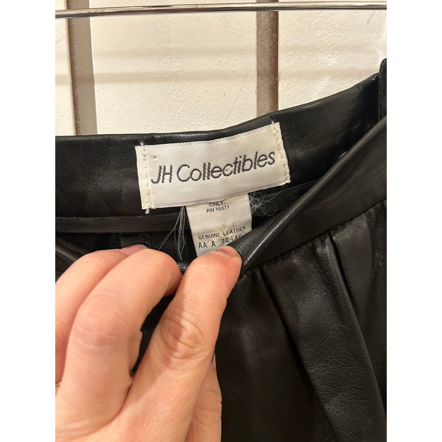 JH Collectibles Black Leather Skirt Size 8