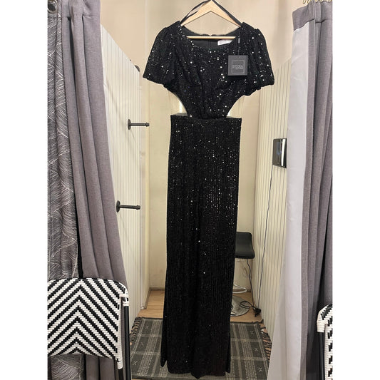 IEENA for MacDuggal Jumpsuit Sequin Black Size 4