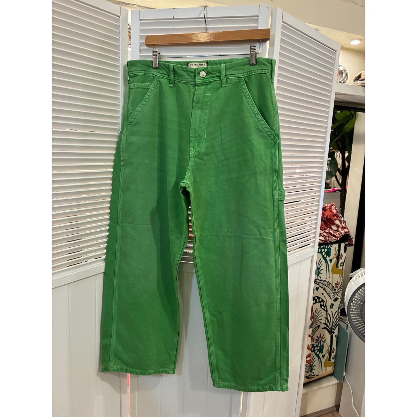 We the Free Free People Green Denim Jeans size 30