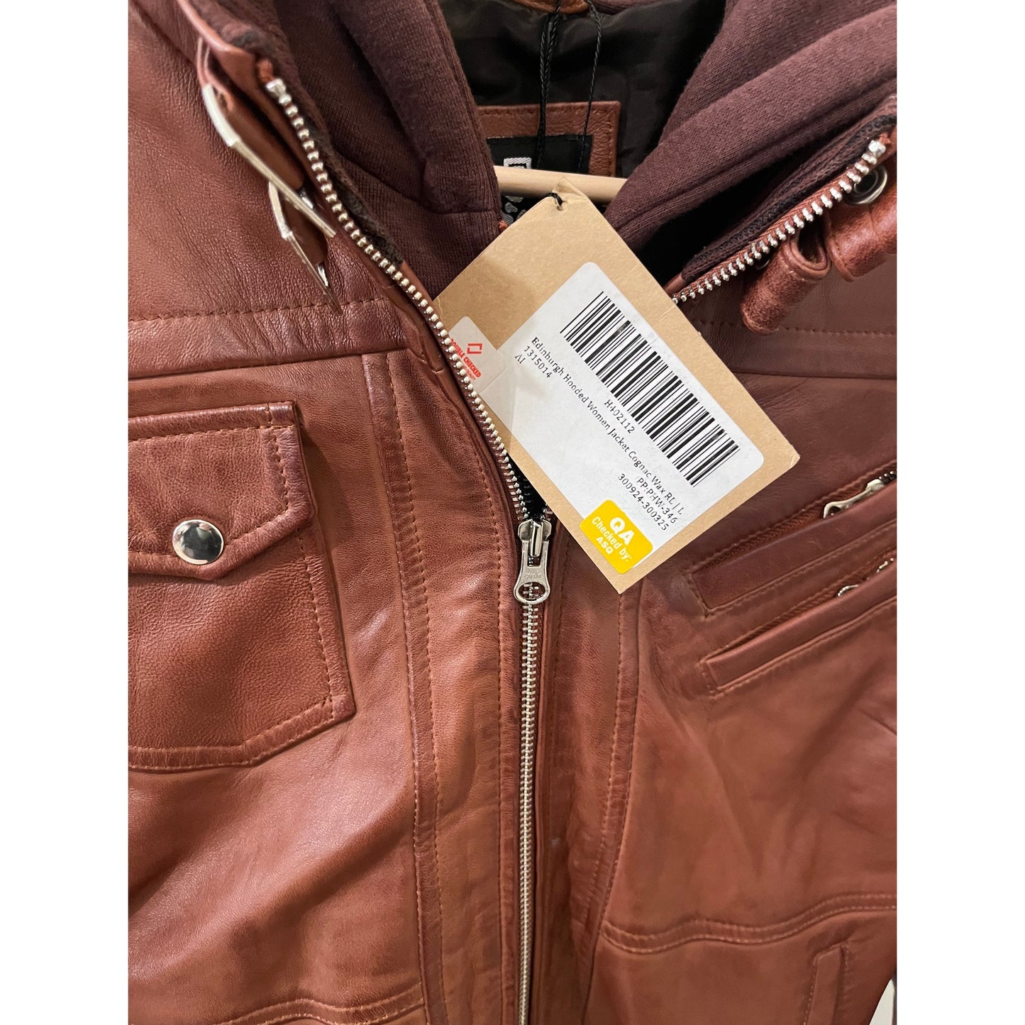 Decrum Genuine Leather Jacket- Edinburgh Cognac L NWT