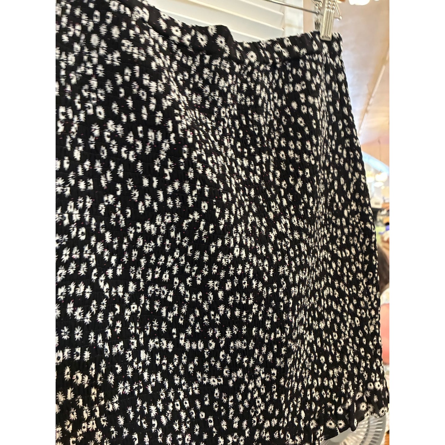 The Kooples black and white floral skirt size 2