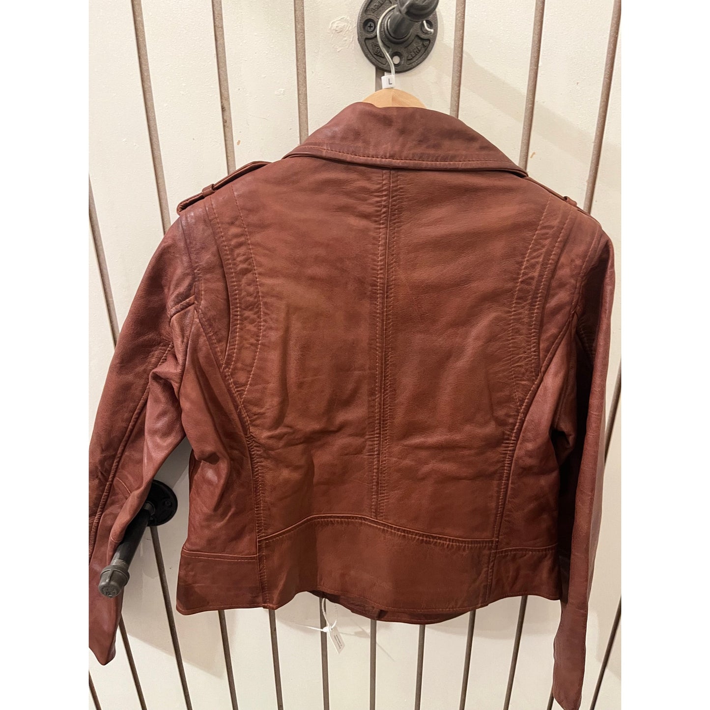 Decrum Genuine Kirsten Womens Leather Jacket Cognac - Size L