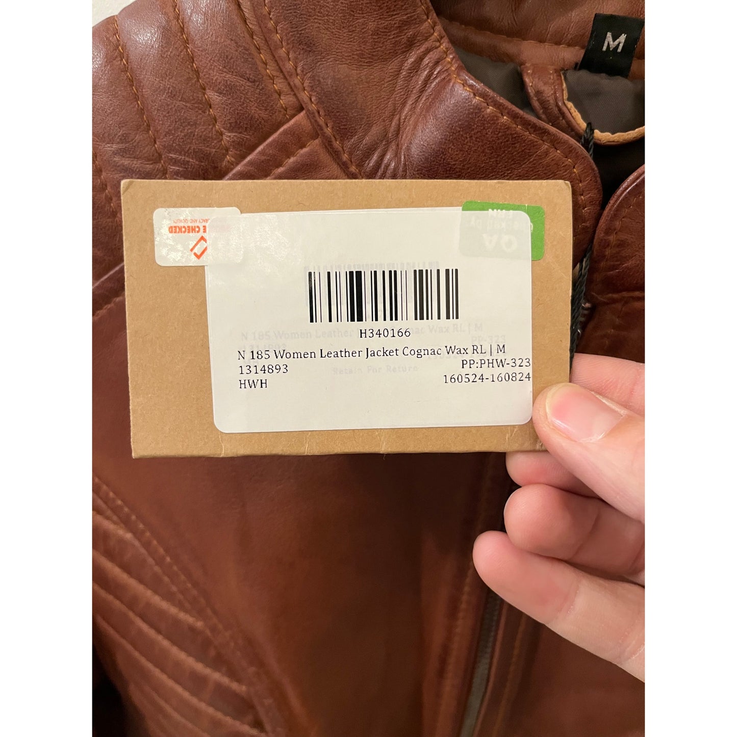 Decrum Genuine Leather Rachel Women Cognac Jacket With Removable Hood -  M