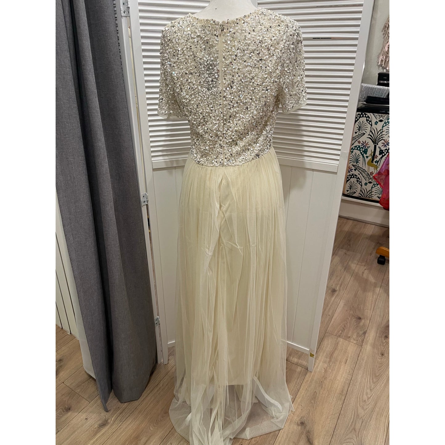 Maya Deluxe Beaded Tulle Dress NWT