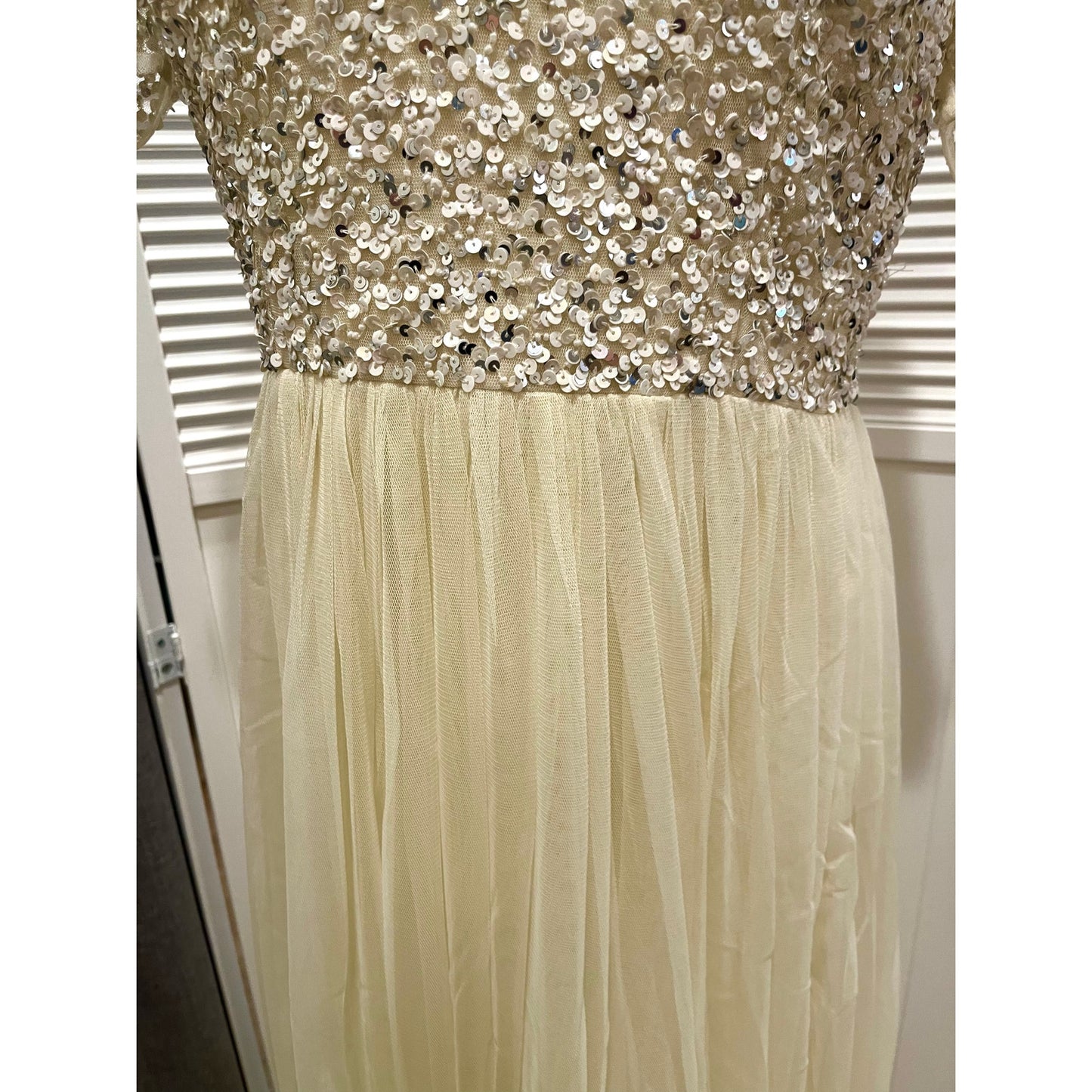 Maya Deluxe Beaded Tulle Dress NWT