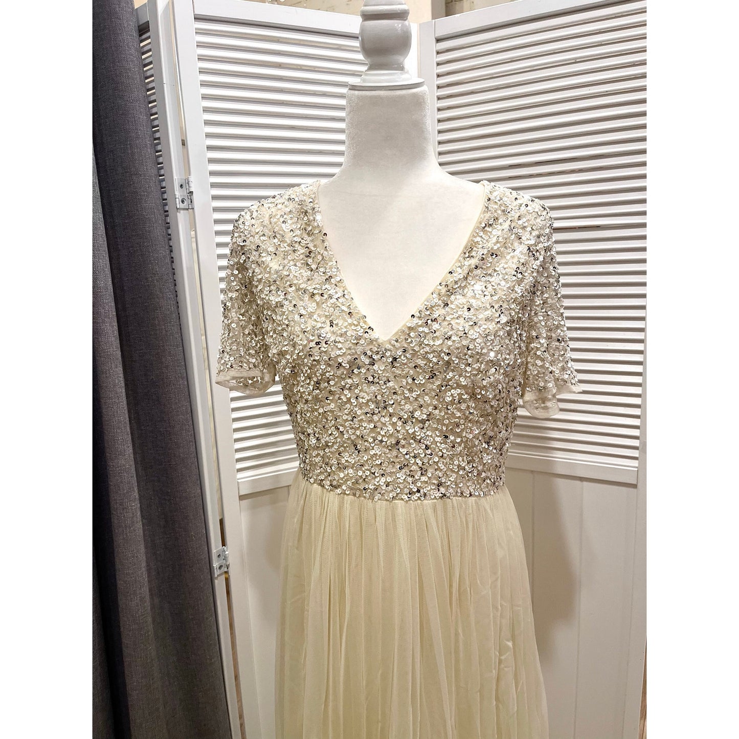 Maya Deluxe Beaded Tulle Dress NWT