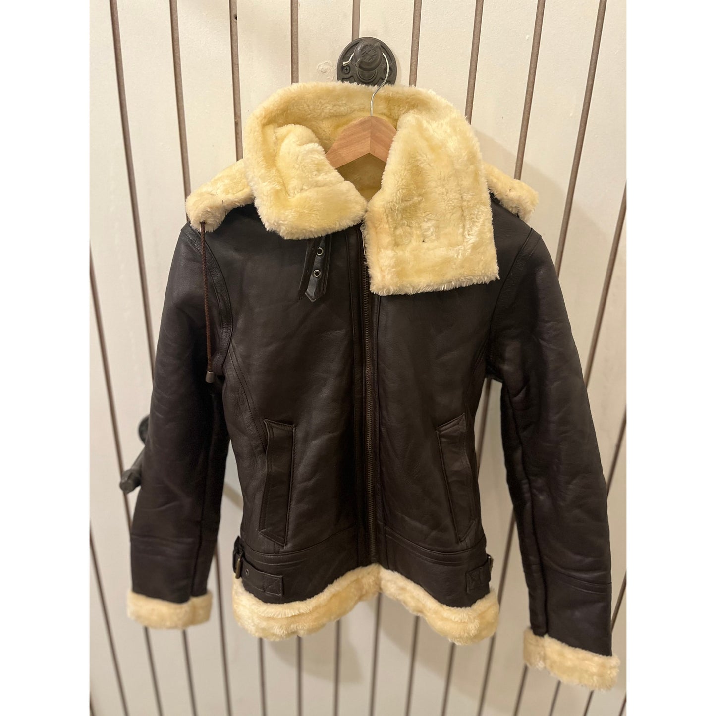 FJackets Genuine Leather Marilyn Shearling Jacket - Size M