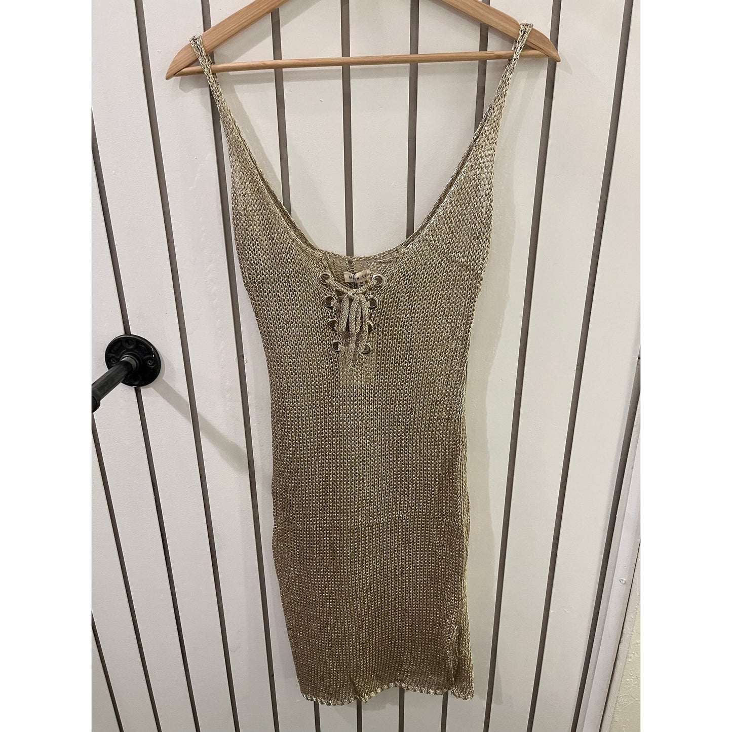Main Strip Dress Gold Mesh Size S, M and L
