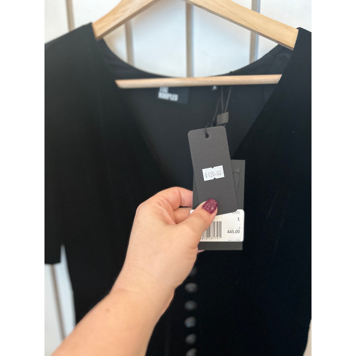 The Kooples Velvet Button Up Dress NWT