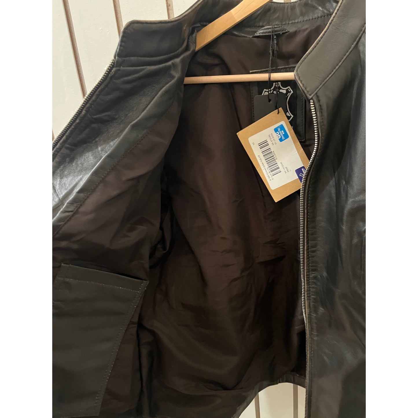 Decrum N-185 Genuine Leather Jacket - Rub Off Brown Size XL NWT
