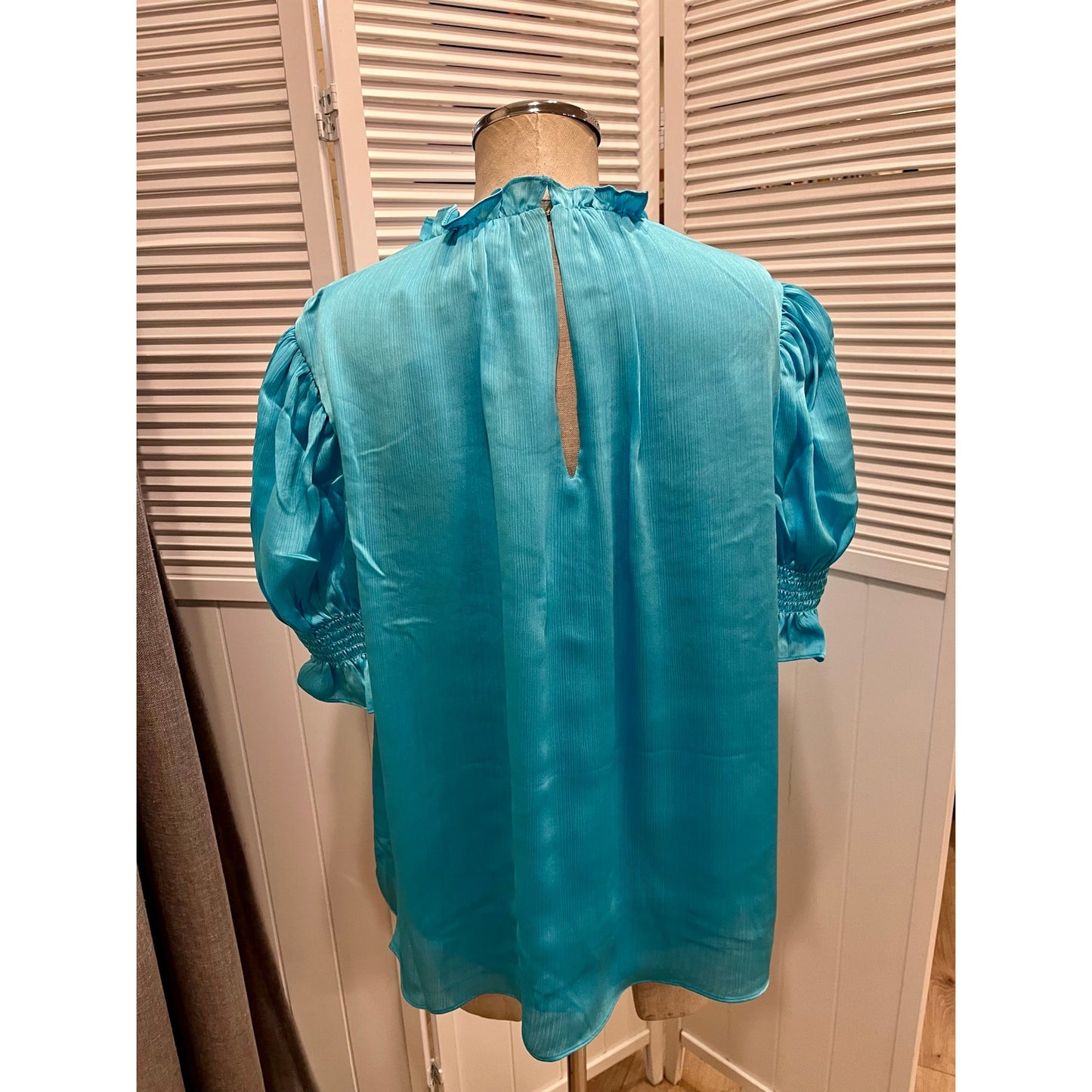 Trina Turk Turquoise Blouse