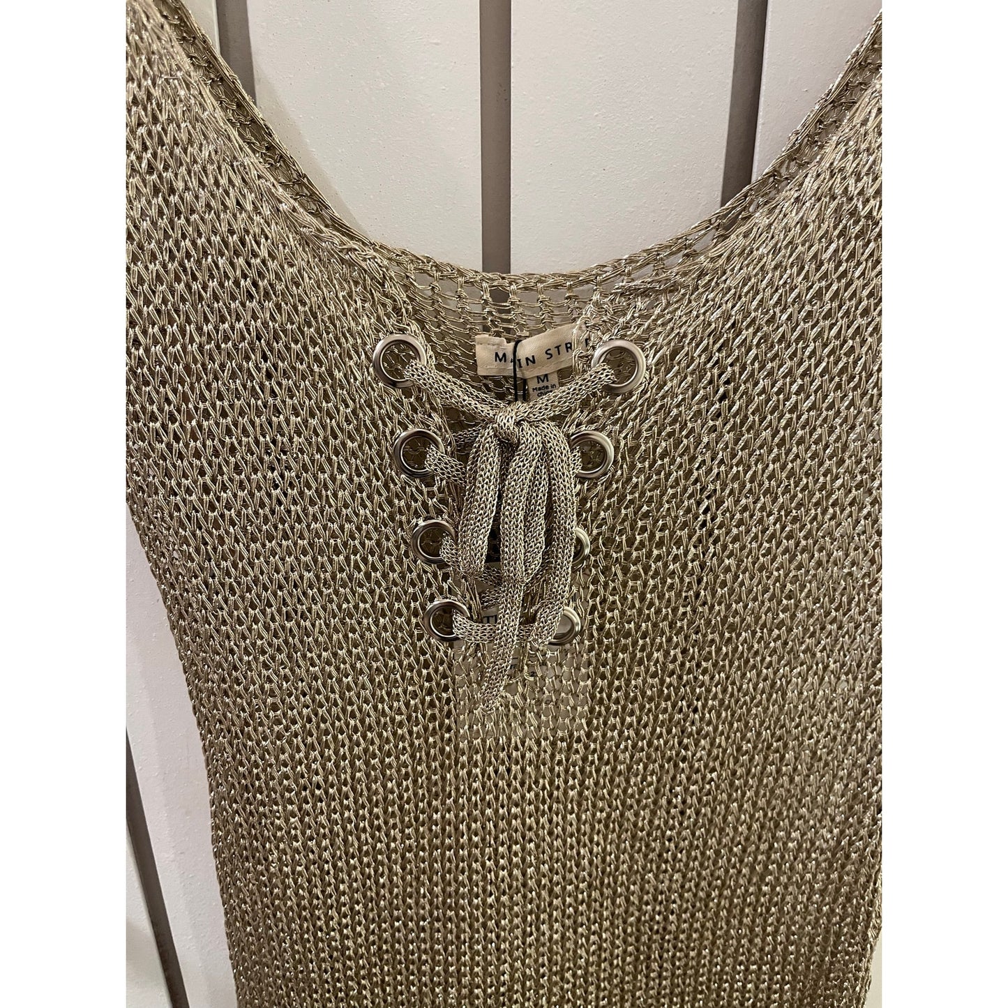 Main Strip Dress Gold Mesh Size S, M and L