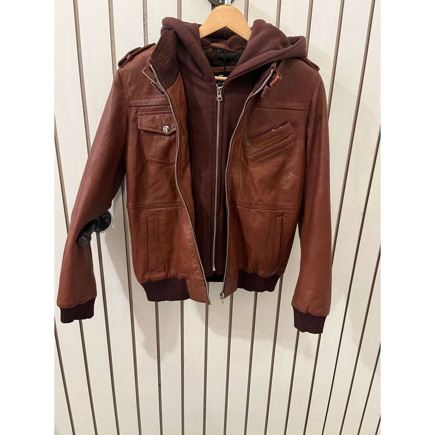 Decrum Genuine Leather Jacket- Edinburgh Cognac L NWT
