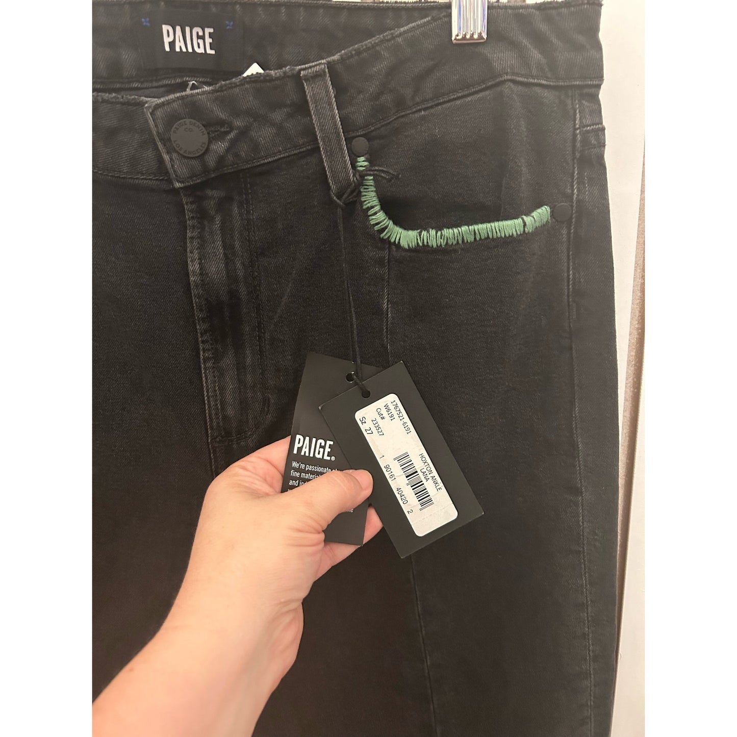 Paige Upcycled Embroidered Jeans