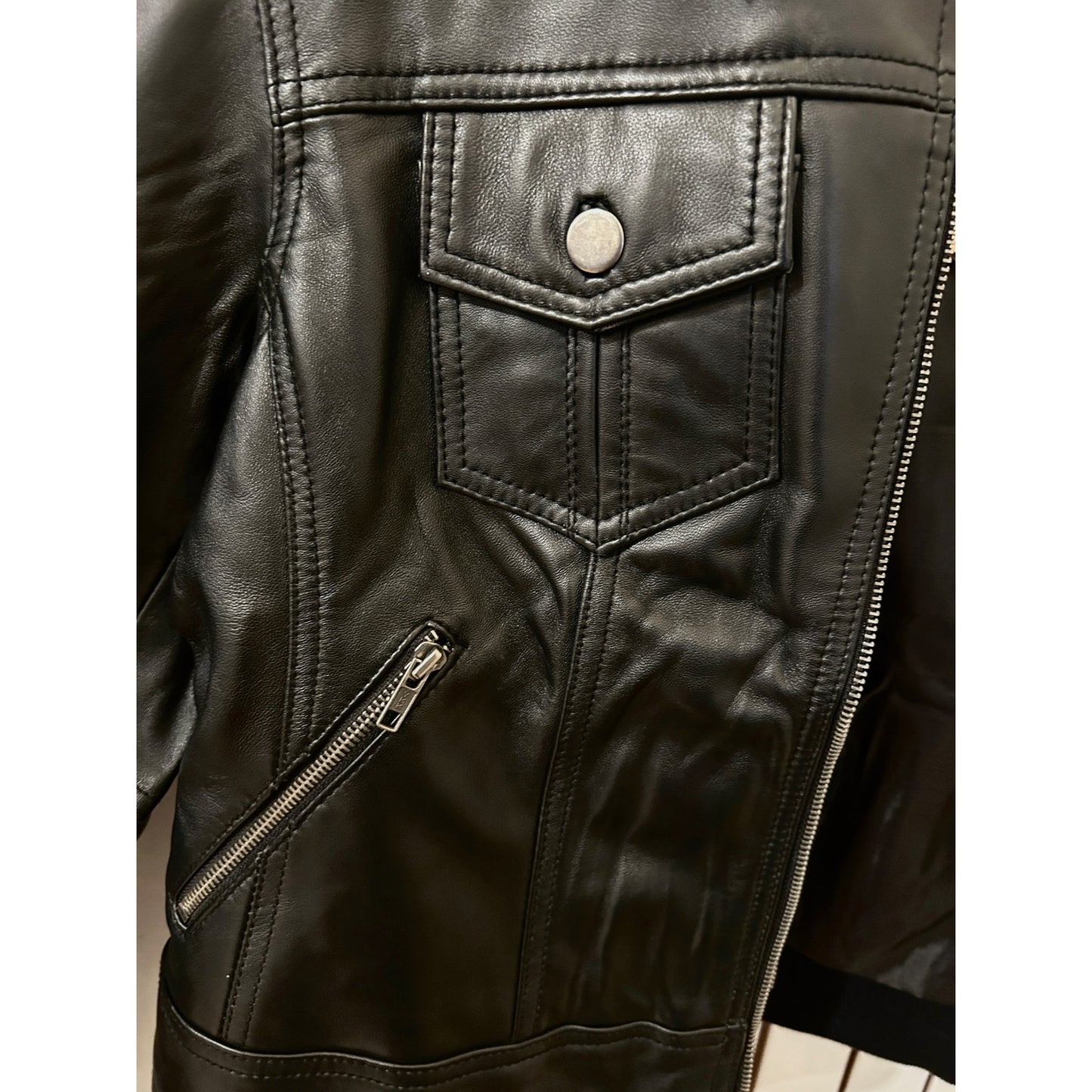 Decrum Betty with Removal Hood Genuine Leather Size XL Jacket