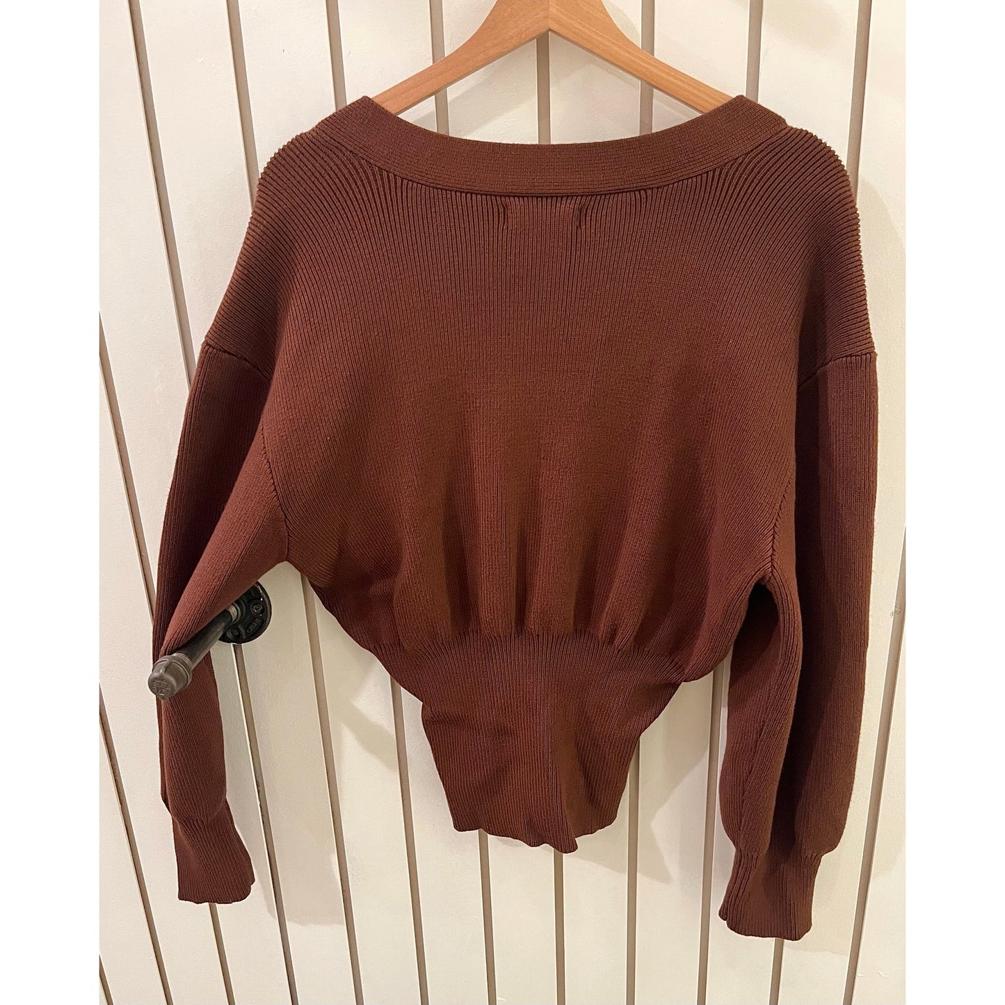 Urban Revivo Brown Gold Button Cardigan