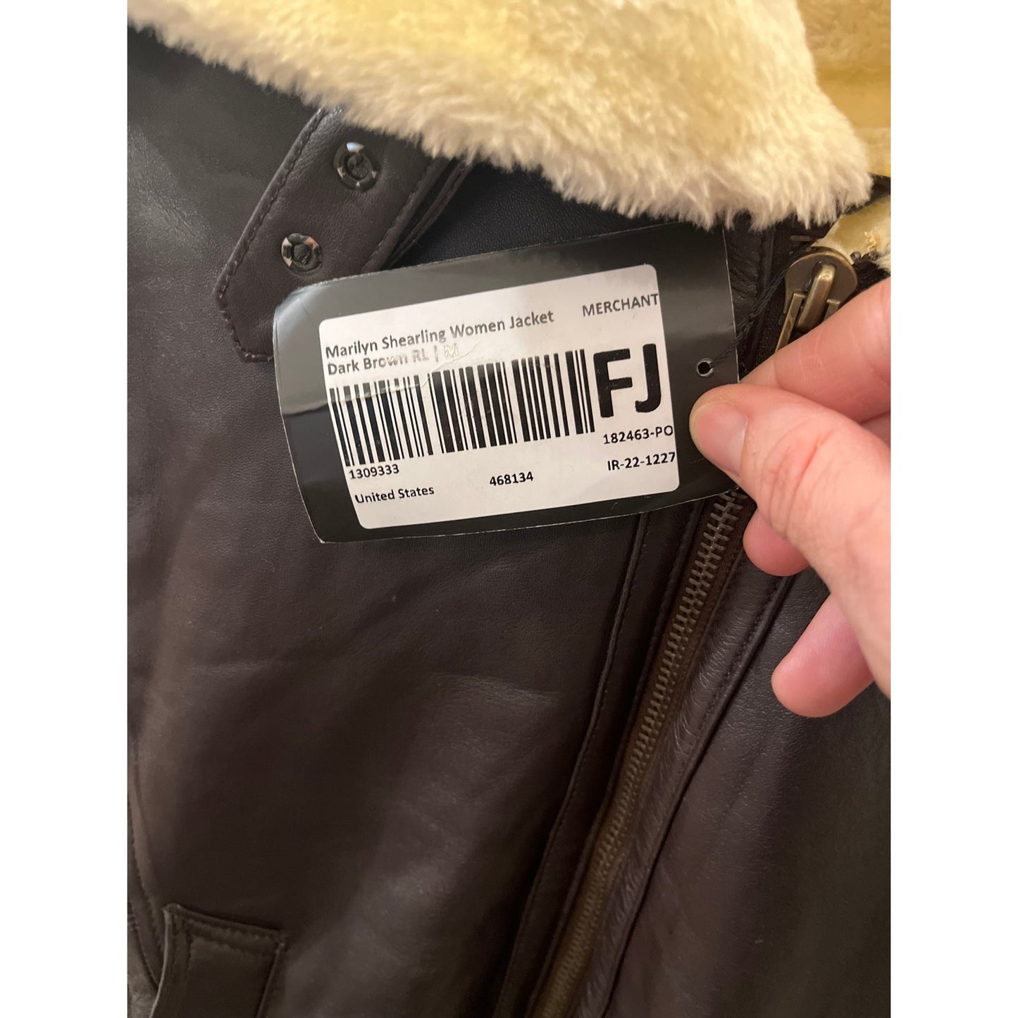 FJackets Genuine Leather Marilyn Shearling Jacket - Size M