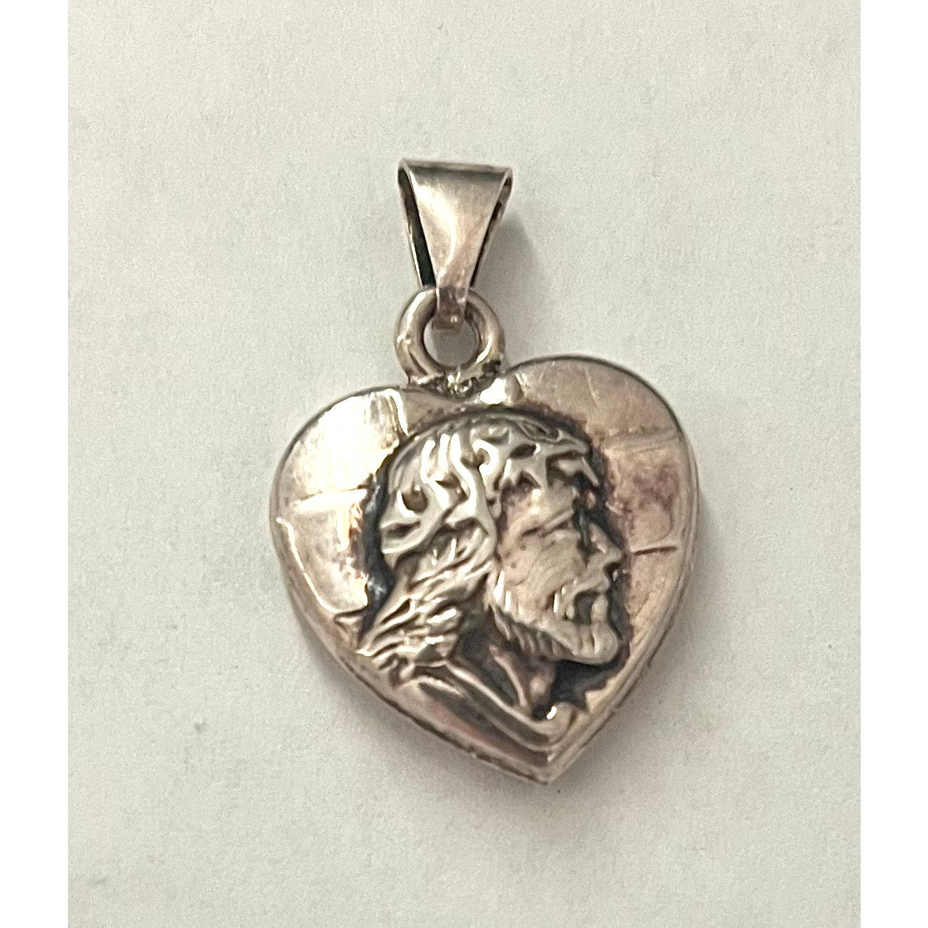 Sterling Silver Jesus Heart