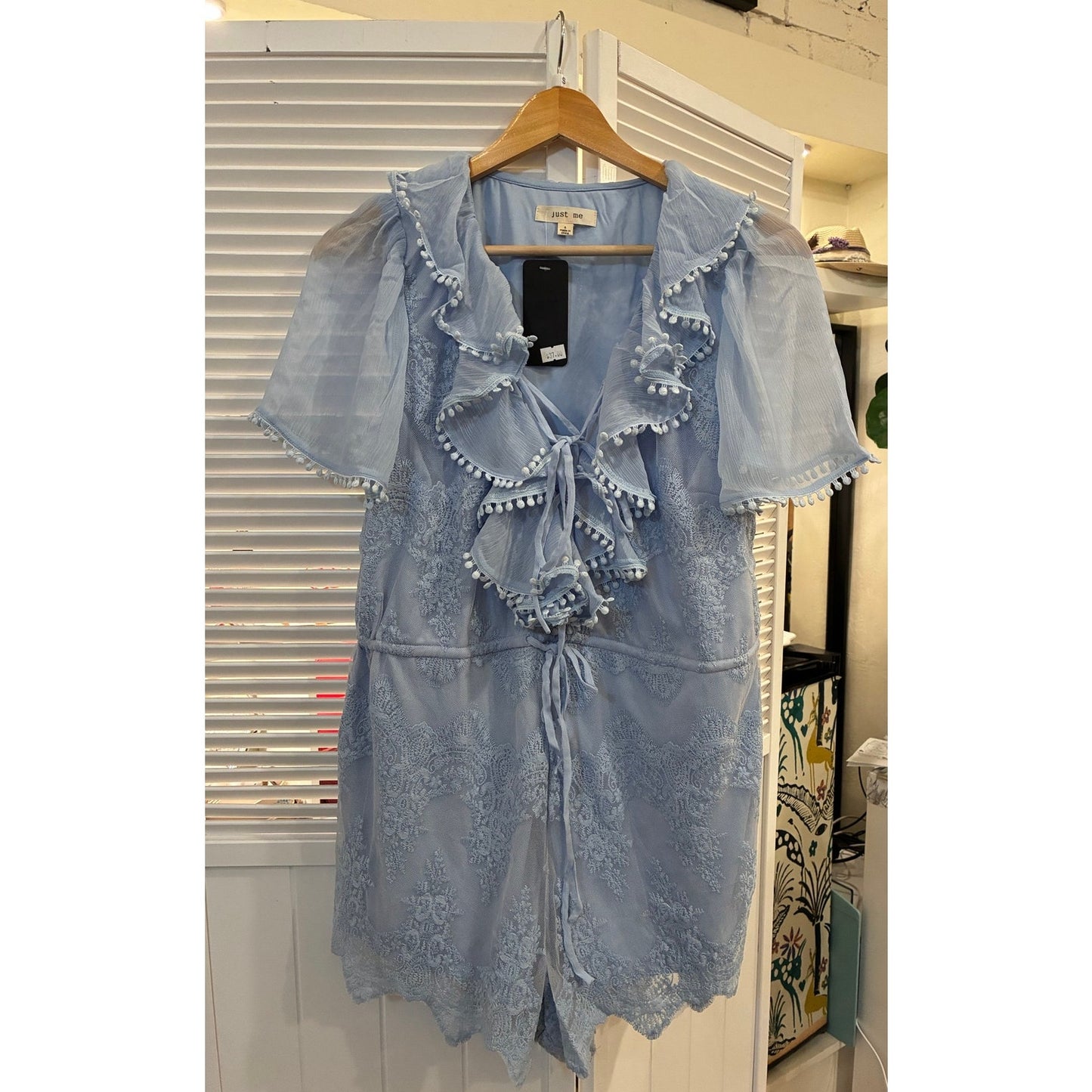 JustMe Baby Blue Romper SZ Small