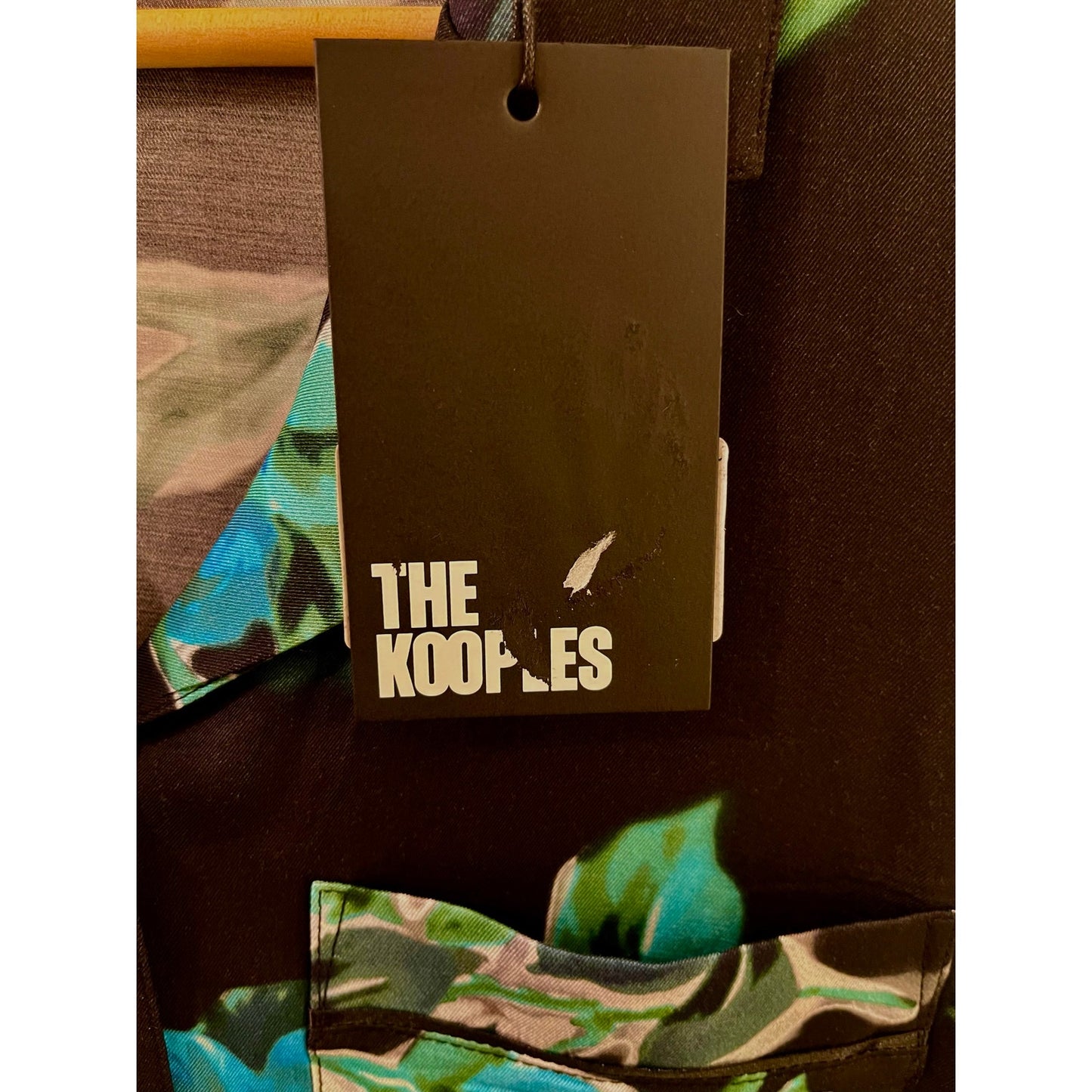 The Kooples Black and Blue Floral Blouse Size 0