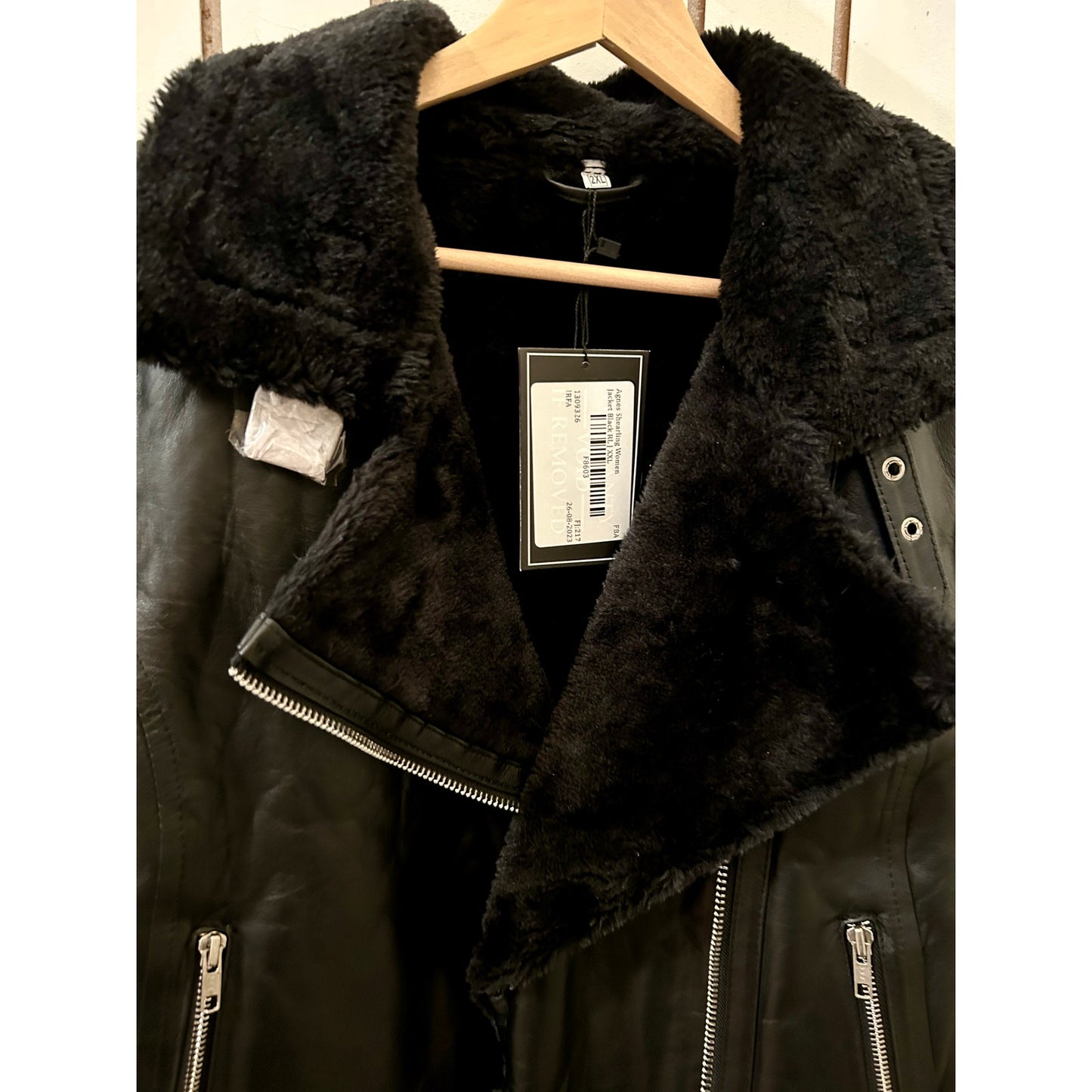 Genuine Decrum Leather Shearling Women’s Jacket Size XXL