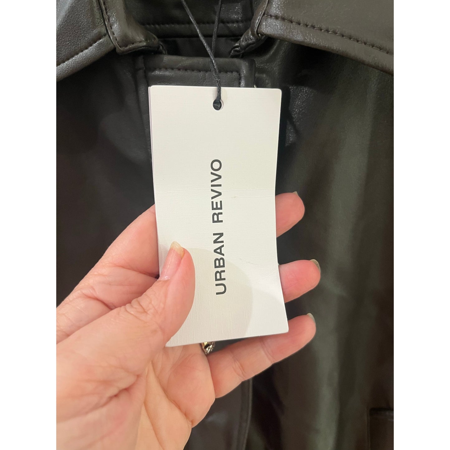 Urban Revivo Faux Leather Jacket NWT Grey Size L